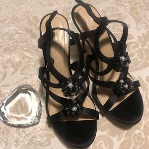 Vince Camuto Daija Satin Sandals Heels Black